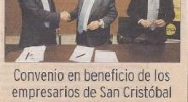 Prensa - Convenio en beneficio de los empresarios de San Cristóbal